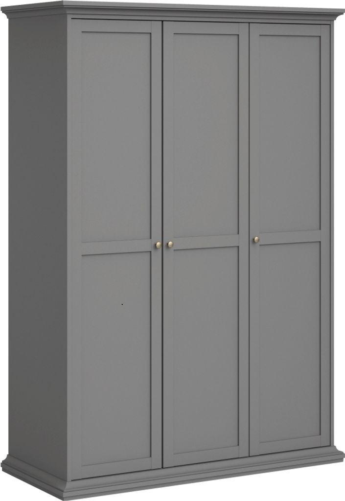 Kondela Dreitürig Kleiderschrank Paris 75353 - grau
