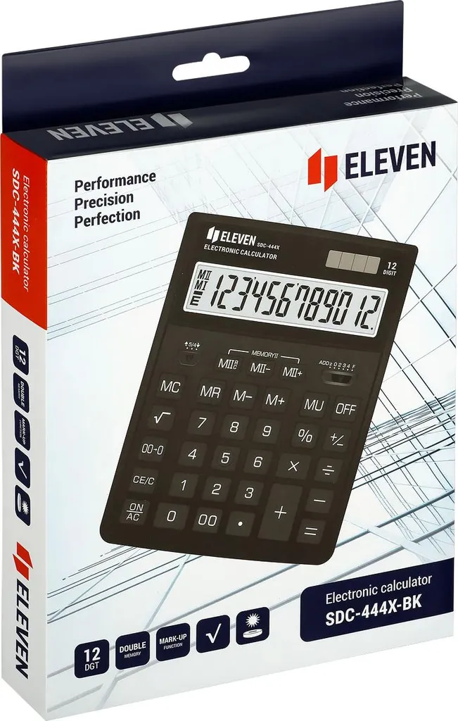 Calculatrice de bureau Eleven SDC-444XRBKE idéale pour comptabilité - 3