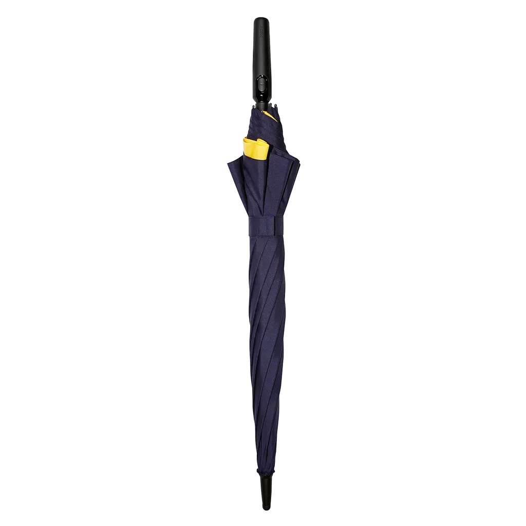 Doppler Parapluie Fibre Long Automatic Move Navy Yellow - Modèle Robust - 5