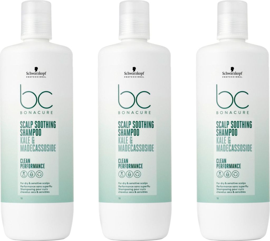 Bonacure Soothing Shampoo 3x1000 ml