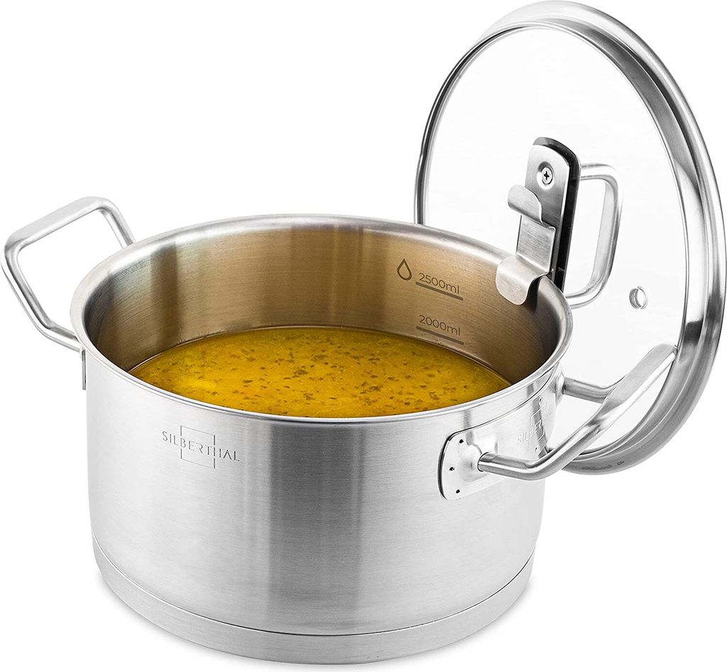 SILBERTHAL Kochtopf Induktion 20 cm - Edelstahl - 3,5L - Produktbild 