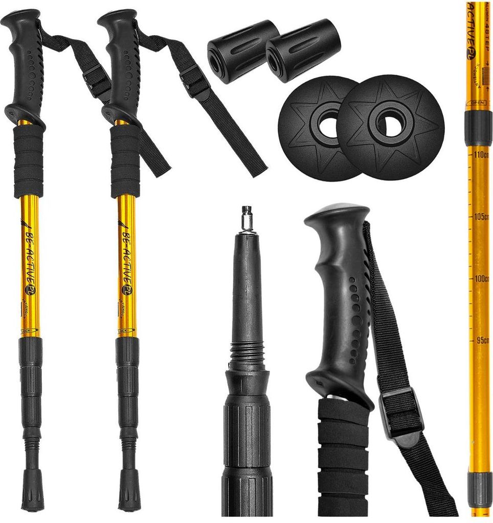 Kije trekkingowe składane, teleskopowe 110 cm, nordic Zdjęcie produktu 