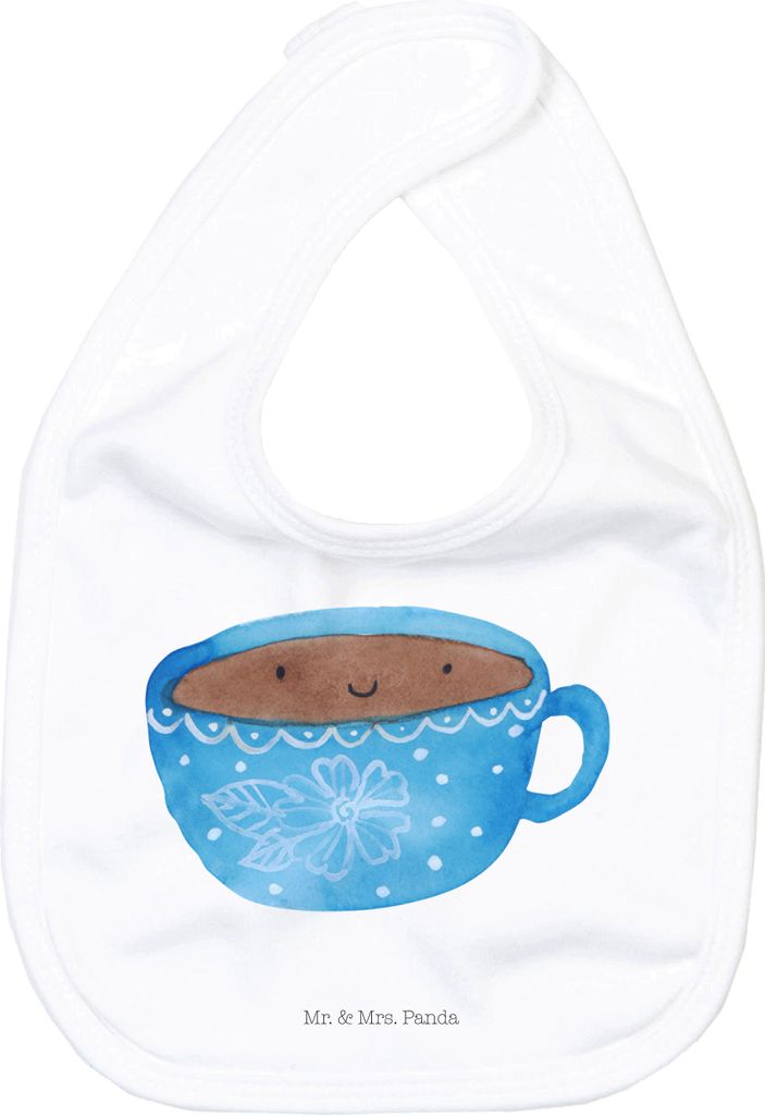 Mr. & Mrs. Panda Babylätzchen Kaffee Tasse - Weiß - Geschenk, Glücklich, Schlabberlatz, Liebe, Lätzchen Für Babys, Baumwolle, Lustige Sprüche...