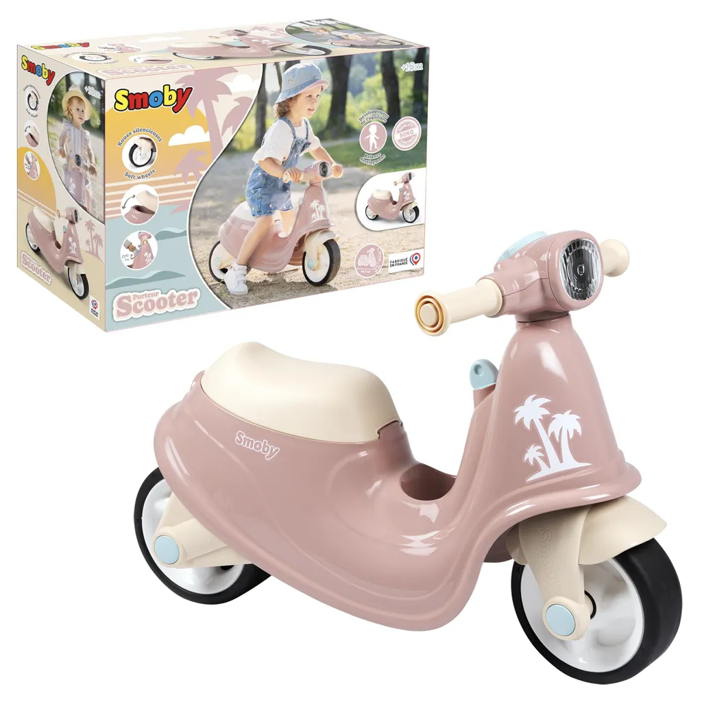 Porteur bébé Smoby rose évolutif 10 mois premier âge fabrication France