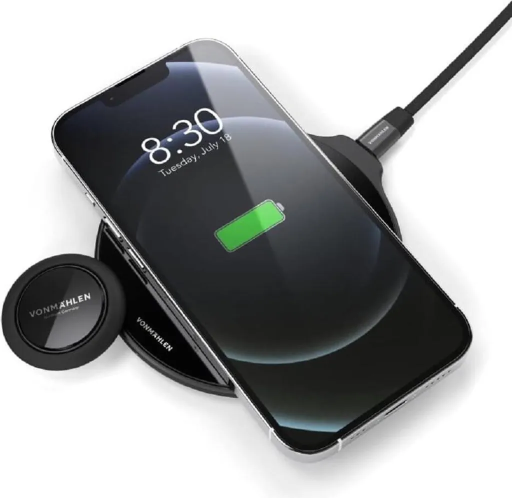 VONMÄHLEN BFD00038 Backflip Pure Black - Anneau Support de Téléphone Noir - 4
