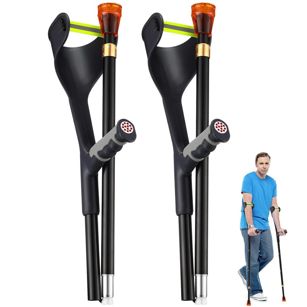 unterarmstütze gehhilfe, faltbar, verstellbar 140-190cm, Produktbild 