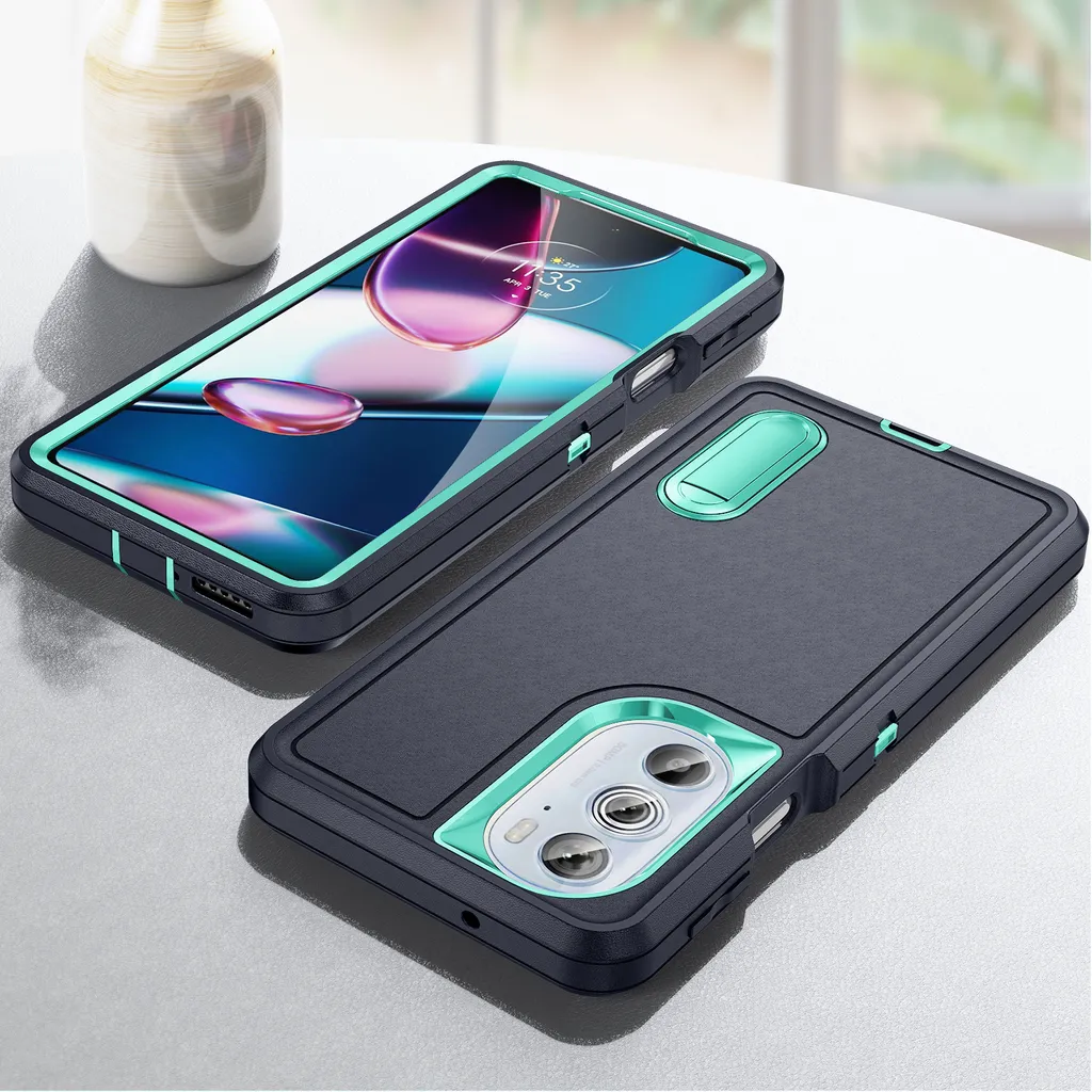 FTRONGRT Cover per Motorola Edge 30 Ultra, TPU Morbido, Antiurto, Antiscivolo, Resistente ai Graffi Custodia per Motorola Edge 30 Ultra.(Blu Scuro