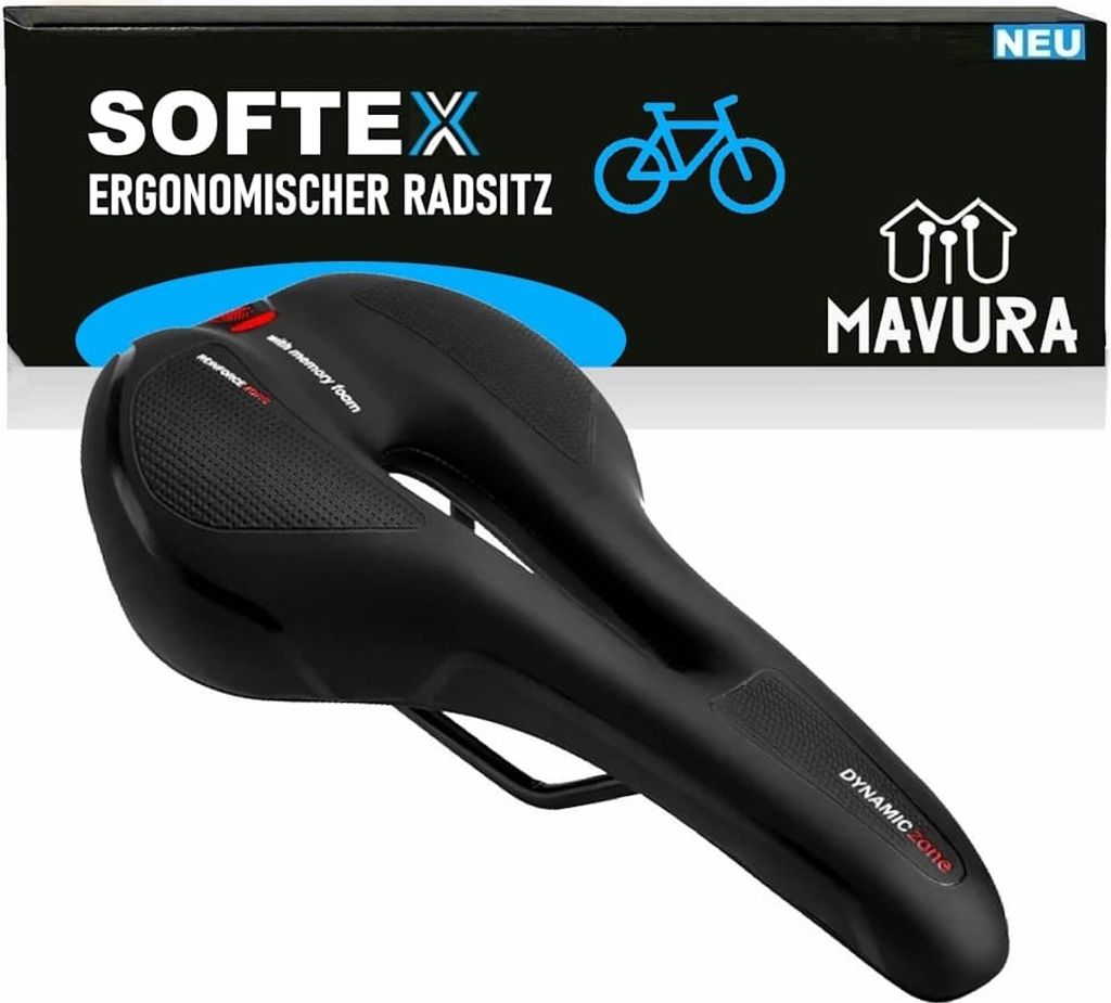 Sella Bicicletta Trekking ComfortPlus Trekking – Sospensione Volume-Air, Impermeabile