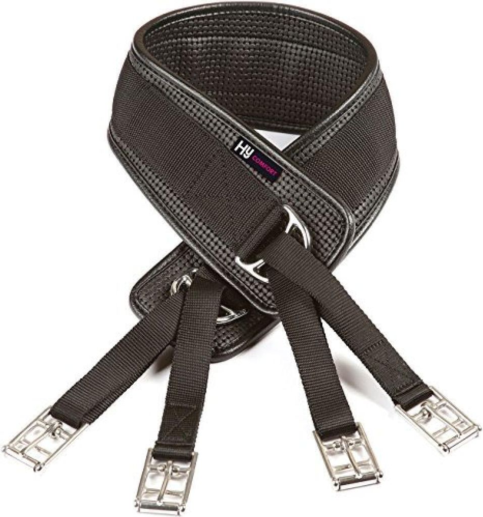 HyCOMFORT - Sattelgurt "Humane", Waffelstoff BZ618 (50 cm) (Schwarz)