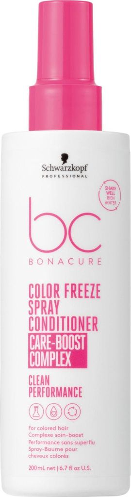 Schwarzkopf Professional BC Bonacure Color Freeze Spray Conditioner Care-Boost Complex Conditoner ohne Spülung für gefärbtes Haar 200 ml