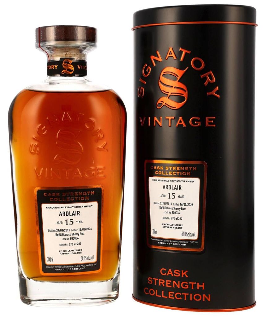 Ardlair 15 Jahre - 2011/2026 - Refill Oloroso Sherry Butt Produktbild 