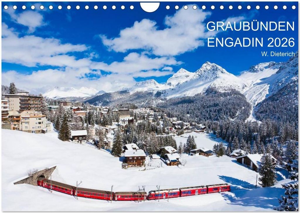 Graubünden Engadin 2026 (Wandkalender 2026 DIN A4 quer), CALVENDO Monatskalender