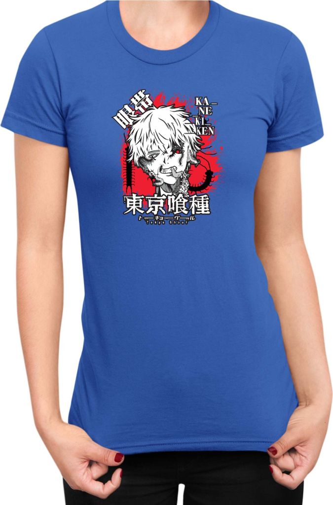 Damen T-Shirt Japan Anime Manga Tokyo Ghoul 02 Ghoul, Lady S / Blau