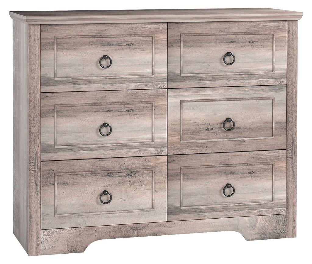 Kommode, Sideboard, Aufbewahrungskommode mit 6 Schubladen, leichtgängiger Griff, für Schlafzimmer, Wohnzimmer, Flur, Eingangsbereich, rustikales ...
