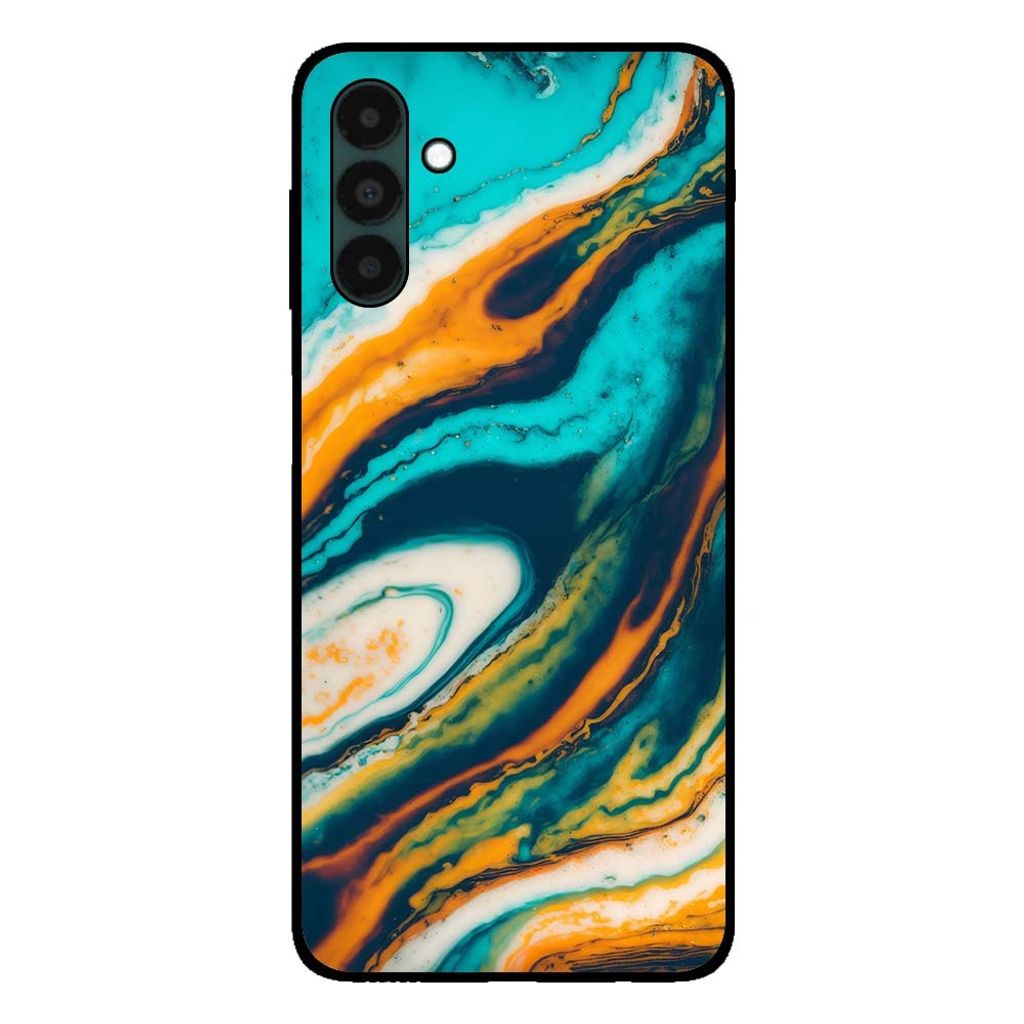 Smartphonica Handyhülle für Samsung Galaxy A04s Marmor-Look - Rückseite Marmorhülle - Grün