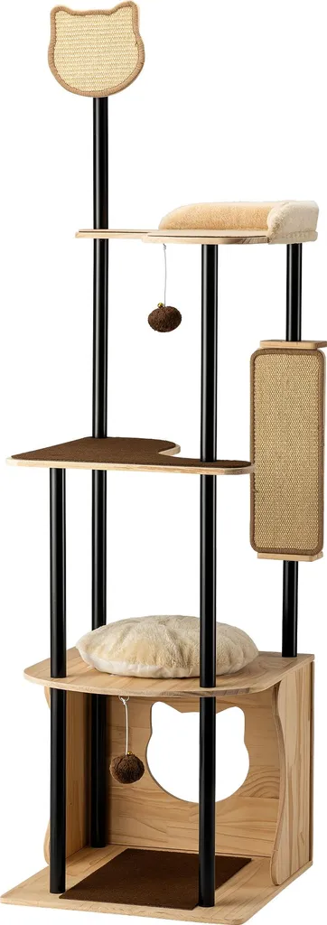 Tiragraffi Fudajo Metallo 168cm | Robusto Design Moderno per Gatti