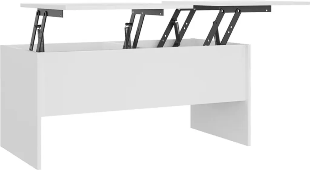 Tavolino Bianco Materiale Ligneo 102x50,5x46,5 cm | Alta Resistenza