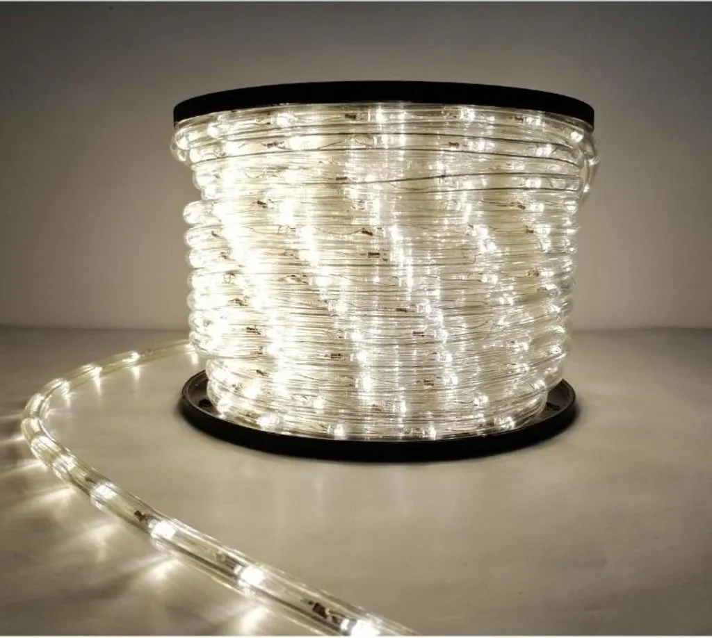 Ruban Lumineux LED 50m Blanc Chaud IP44 220V Recoupable Extérieur