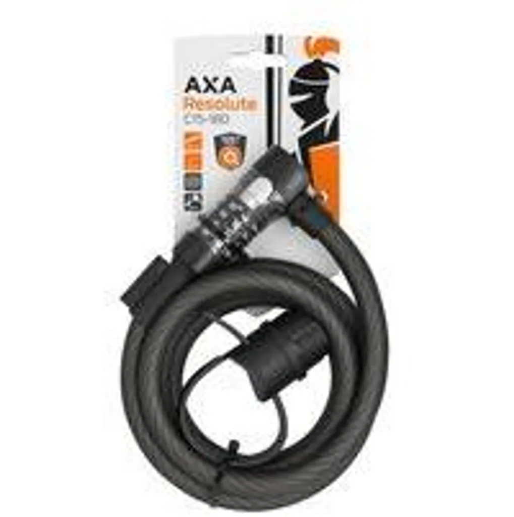 Câble Antivol Long 180cm AXA Resolute Ø15mm avec Code de Sécurité Noir - 2