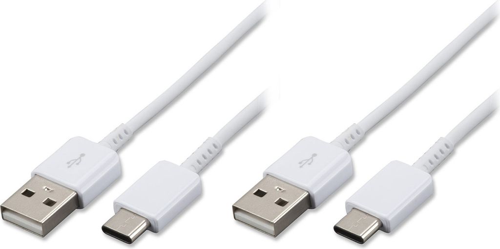 2x Typ-C Ladekabel für Original Samsung Galaxy S10, S10e, S10 Plus, S10 Lite Datenkabel 1,2m weiß USB-Ladegerätkabel Aufladekabel Type-C Chargin...