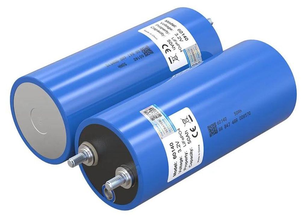 LiFePO4 Akku 3,2V 50Ah - 60140 Zelle 2 Stück - Für 12V 24V Batteriepack - Für Solaranlage Wohnmobil Golfcart