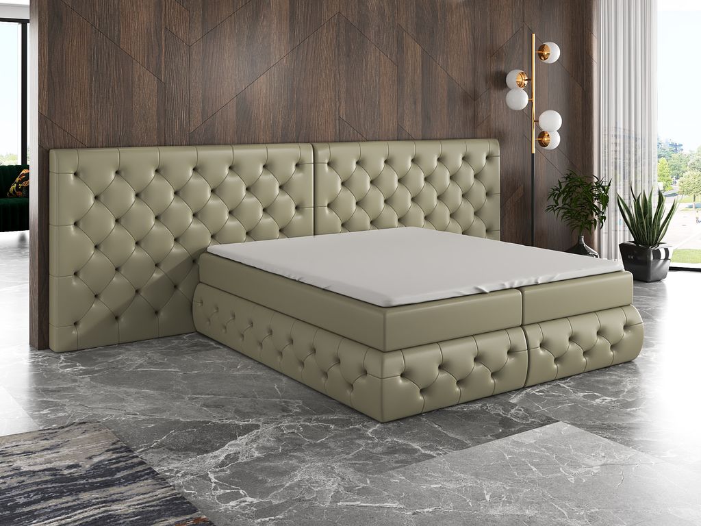 Boxspringbett ODEN 120x200 mit 2 Bettkästen, Bonell-Matratze und Topper. Möbel vom Hersteller- Handarbeit! Bett Komplett-Set mit Matratze, Bettka...