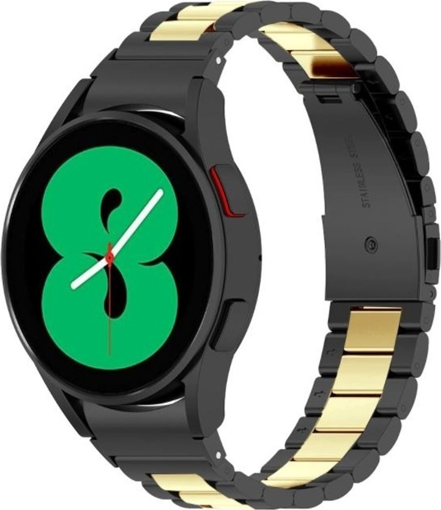 Strap-it Gliederarmband - Kompatibel mit Samsung Galaxy Watch 4 Armband 40mm Ersatzarmband Edelstahl - Faltschließe - Hochwertiges Material - für...
