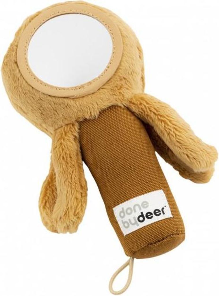 Done by Deer sensorische Rassel Spiegel Jelly Mustard Babyspielzeug