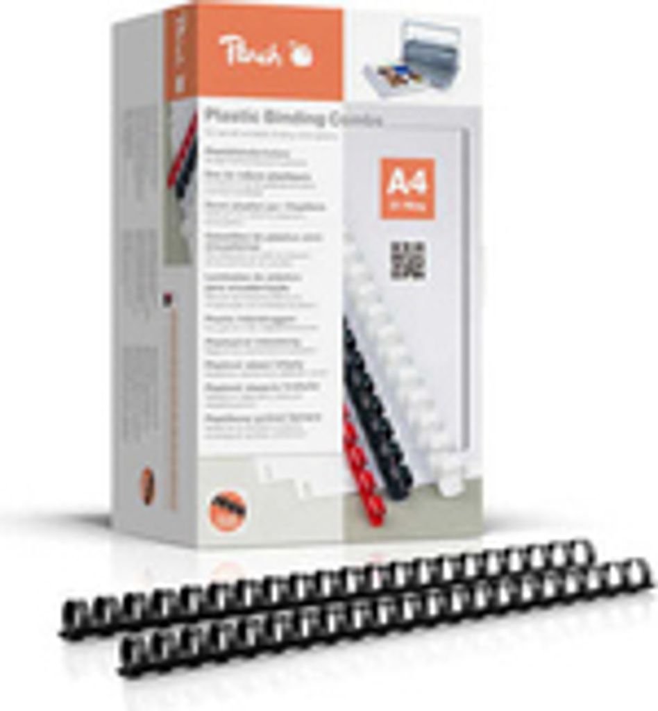 100x Kunststoff-Binderücken (19)- 20mm, bis max. 165 Blatt, schwarz