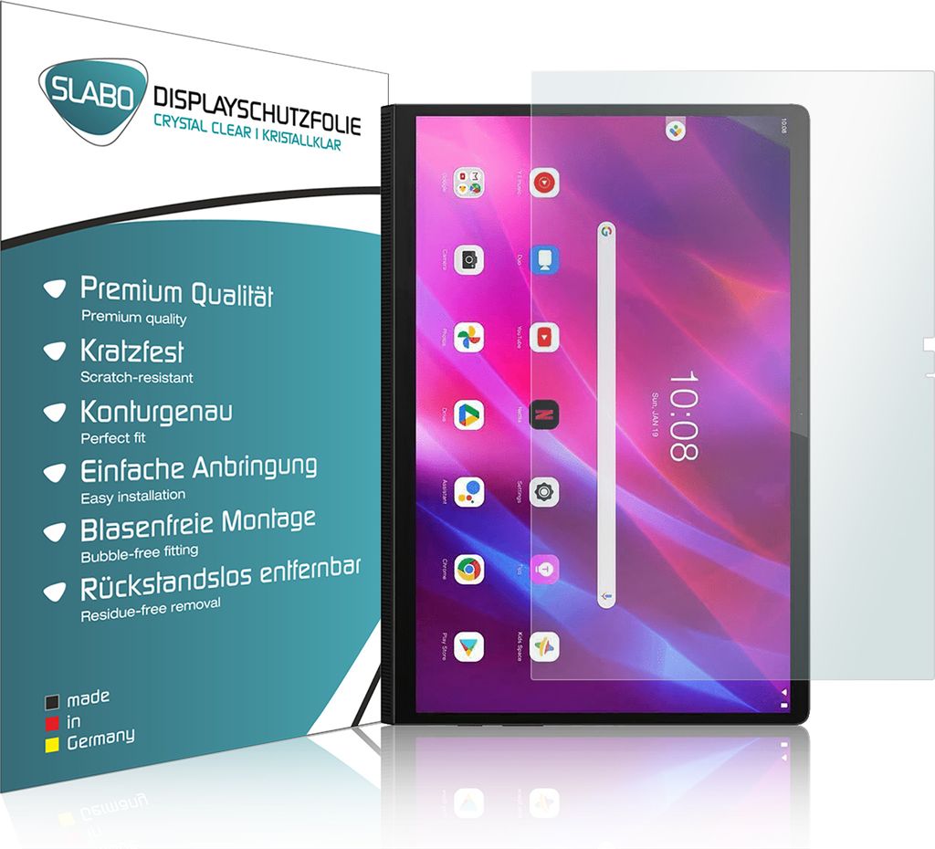 2x Slabo Displayschutzfolie für Lenovo Yoga Tab 13 KLAR "Crystal Clear" Displayfolie Schutzfolie Folie