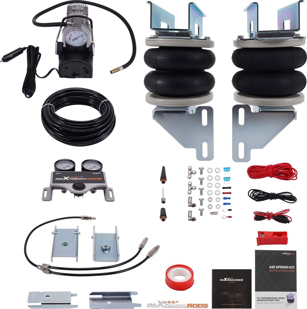 Luftfederung + Kompressor mit Zwei-Kreis-System Kit for Mercedes Sprinter 2006-
