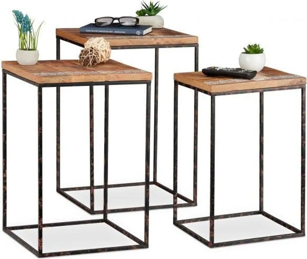 Set Regalo 3 Pezzi Tavola in Legno di Mango - Confezione Esclusiva