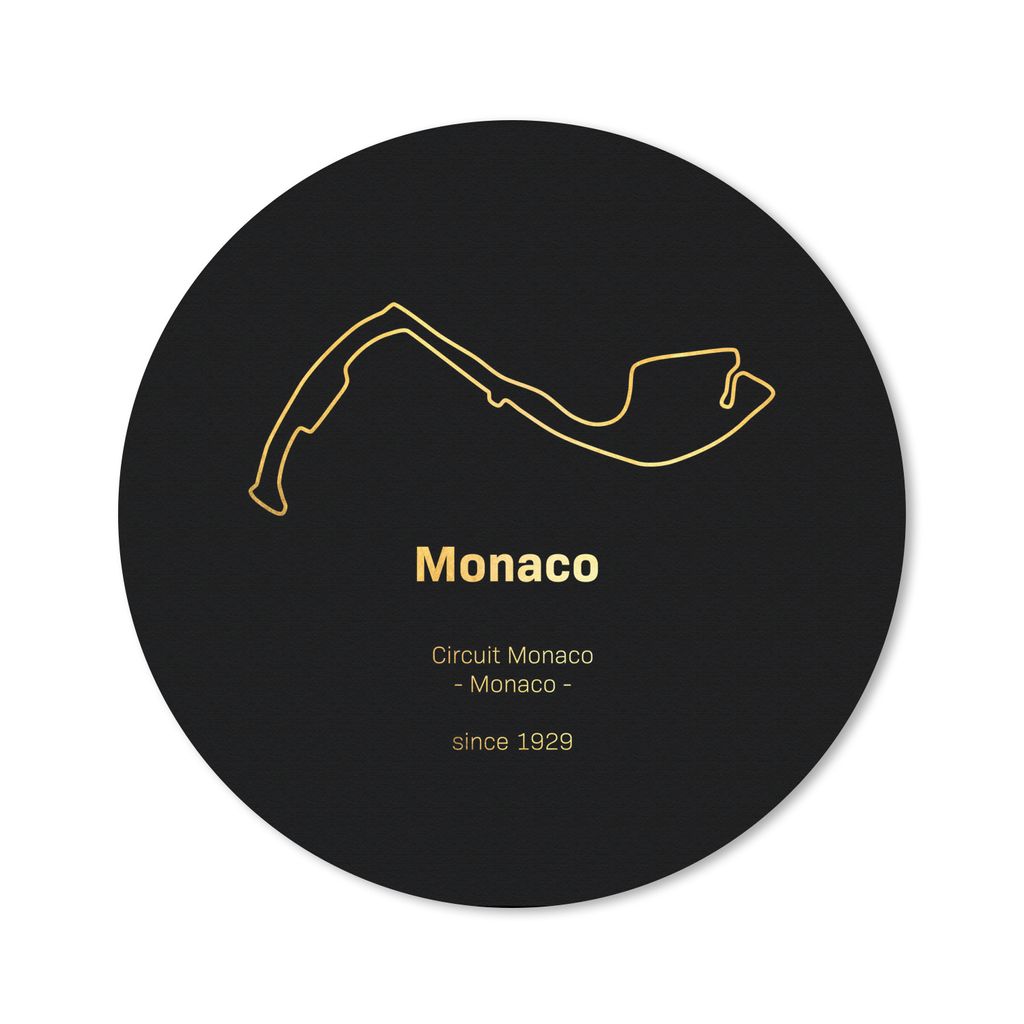 MuchoWow Mauspad Mousepad F1 - Rennstrecke - Monaco 20x20 cm - Mousepads - Maus Mat - Pad - Mausunterlage - Schreibtischmatte