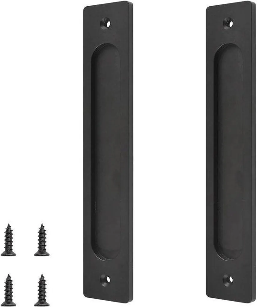 Poignée de porte coulissante 220 mm noire : la solution anti-traces