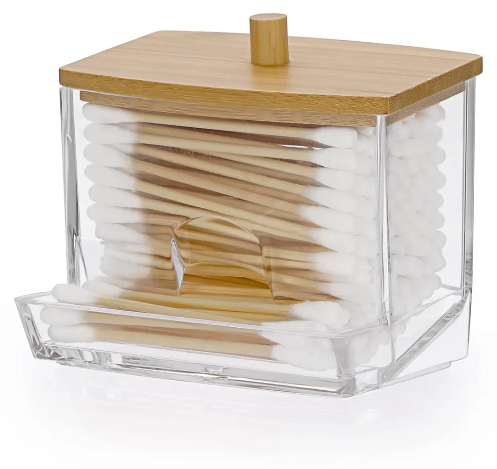 Rangement maquillage et cotons pour une routine beauté zen et organisée