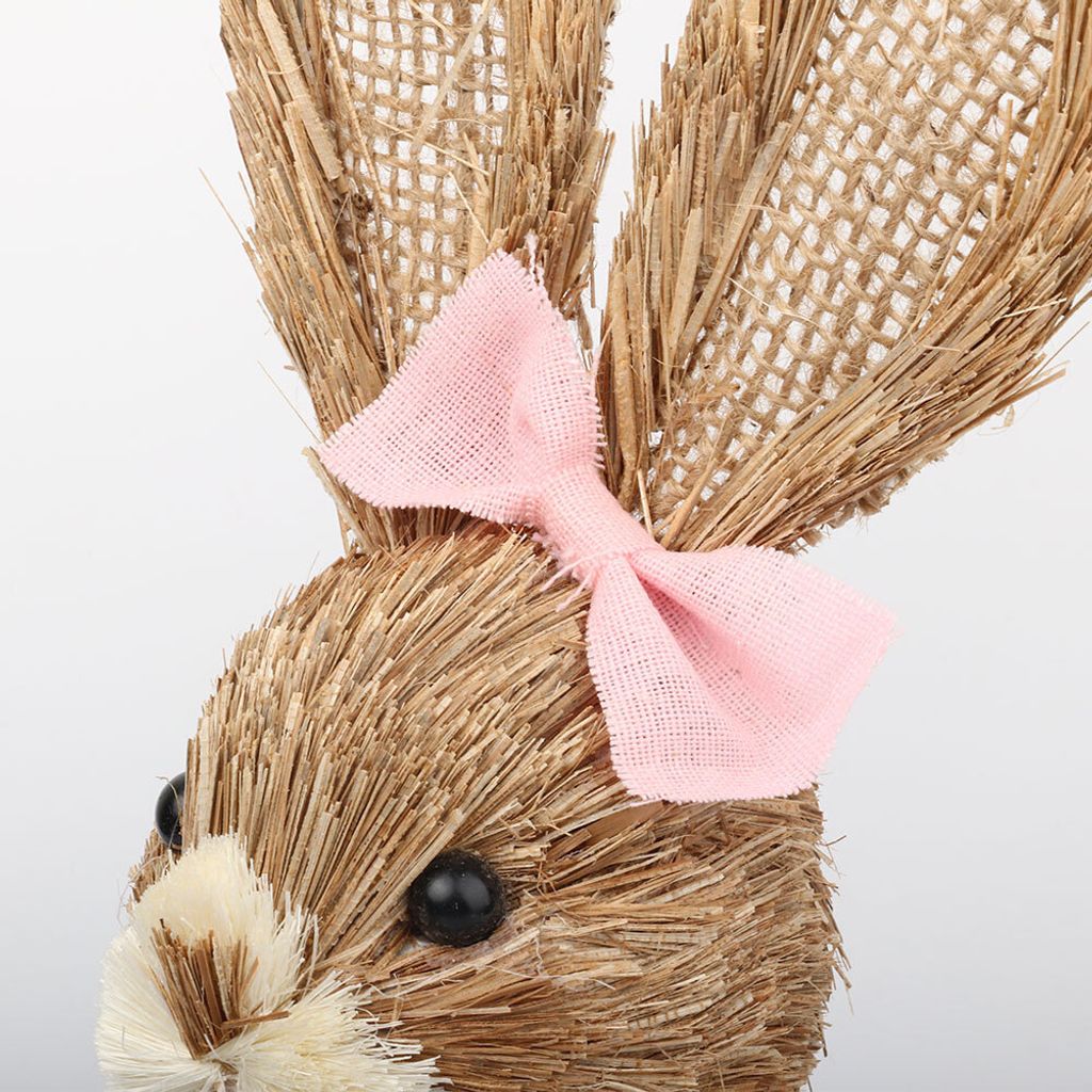 Ostern Nachbildungationen Simulation Stroh Kaninchen Bunny Lovely Exquisite Urlaub Nachbildung Zubehör für Kinder Freunde
