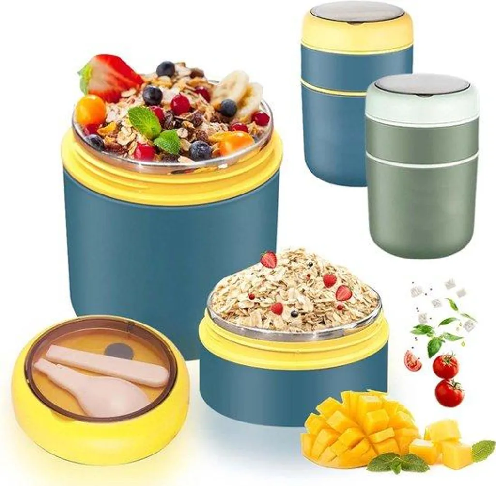 Pot à muesli transportable pour le bureau en inox 710 ml anti-fuite