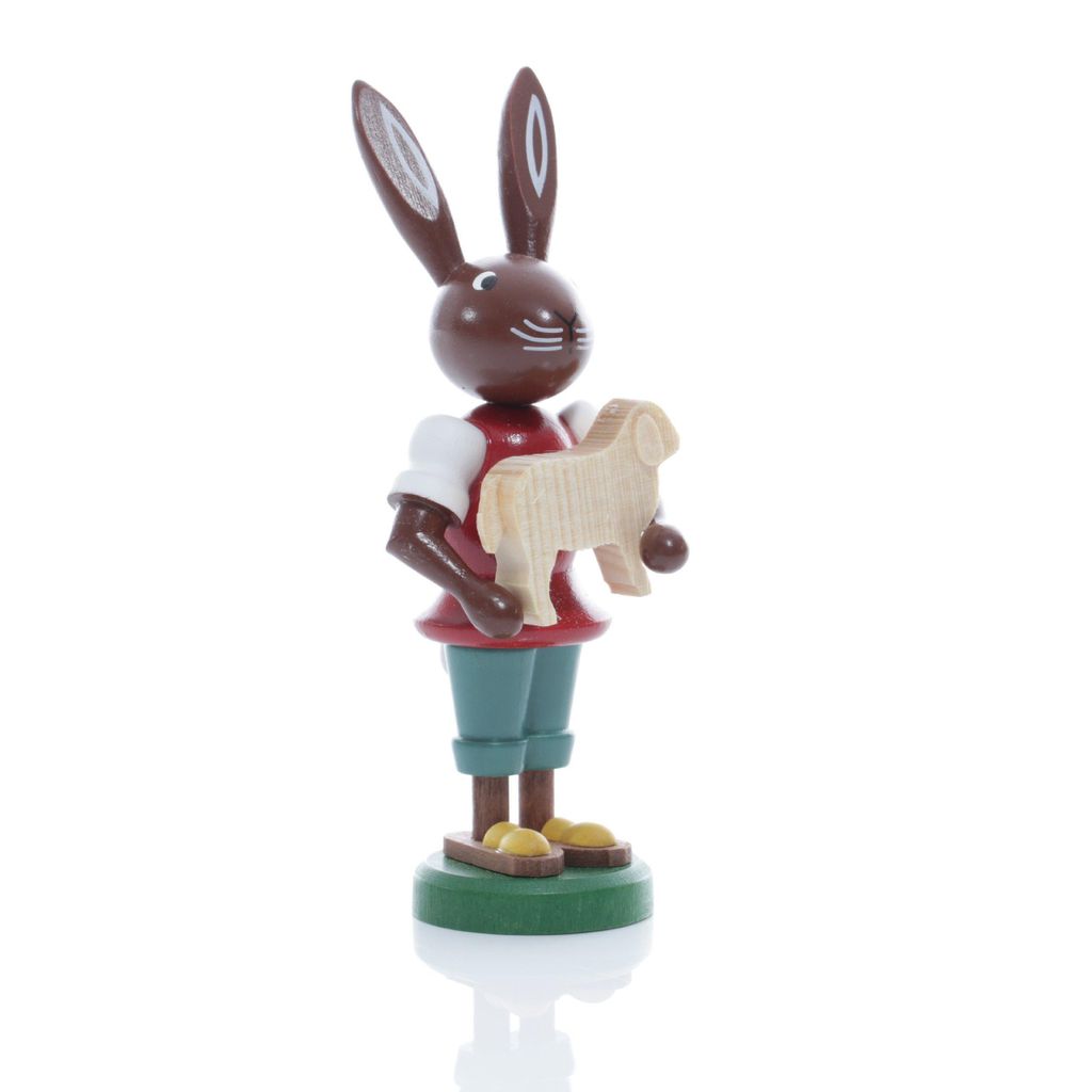 Thomas Preißler Erzgebirge Osterhase 10 cm, Motiv:Hase mit Reifentier Schäfchen