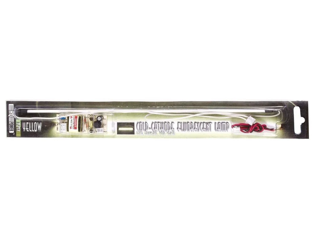 Neon Giallo CCFL 30cm per Auto e PC - Kit Lampada Catodo Freddo 12V