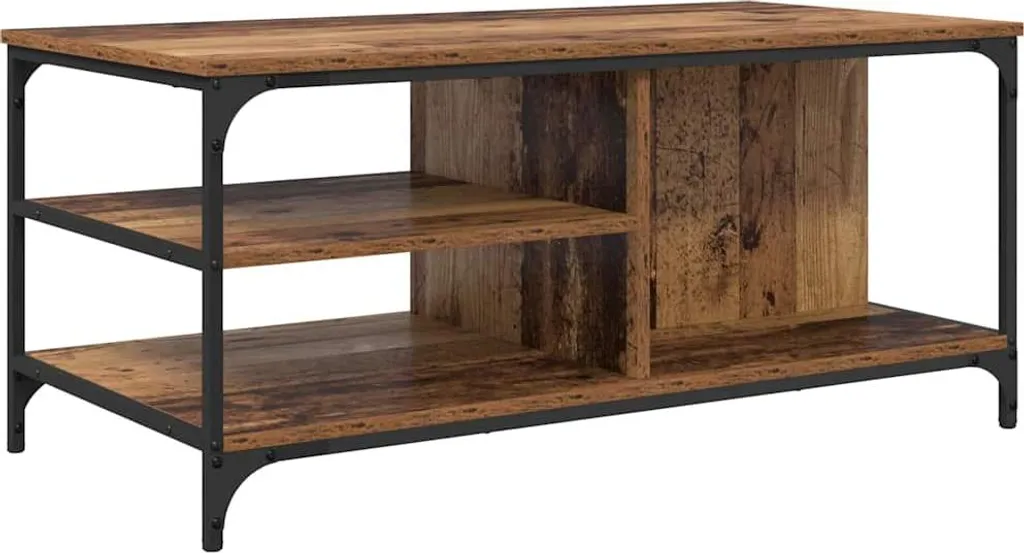 Tavolo Basso vidaXL Legno Massello Recuperato 100x50x45 cm