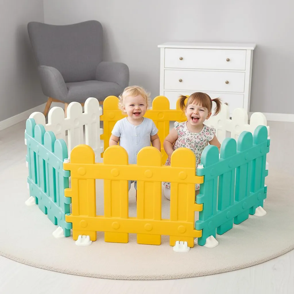Barrière de sécurité Dolu 6 pièces : parc modulable hauteur 55 cm