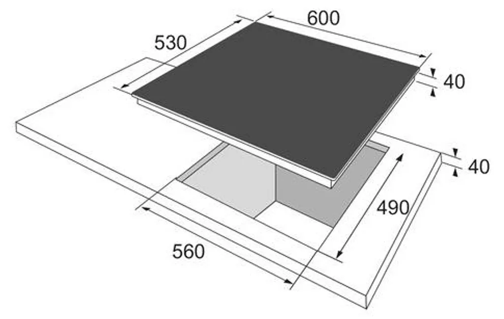 Table de cuisson autarcique Amica 60 cm avec surface inox durable - 7
