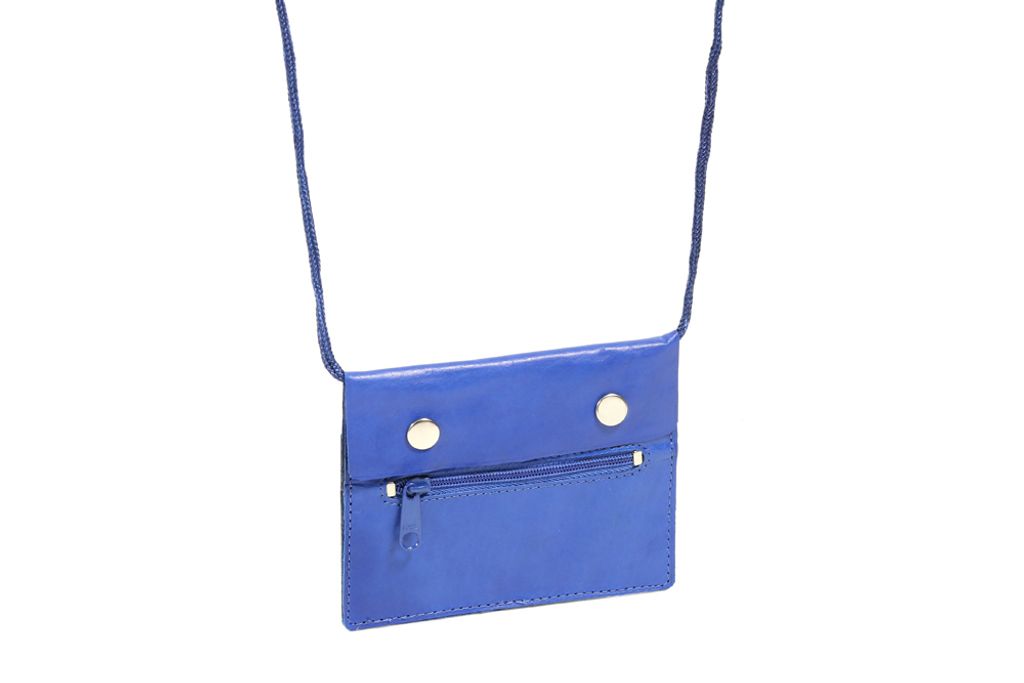 LEAS Brustbeutel Echt-Leder, blau Travel-Line Produktbild 