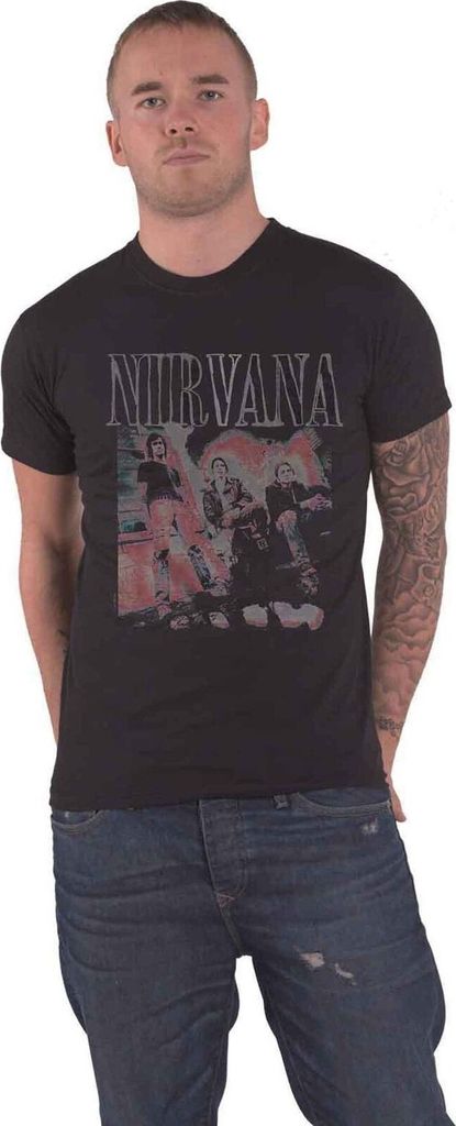 Nirvana - "Kris Standing" T-Shirt für Herren/Damen Uni RO3896 (M) (Schwarz)