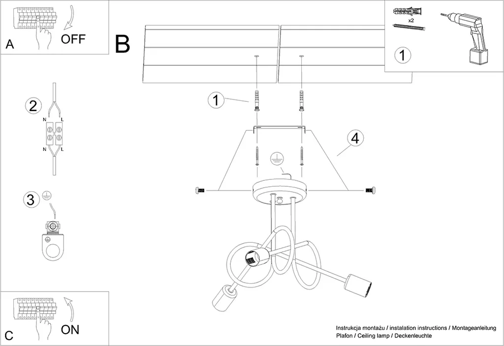 Luminaire de Salon Noir LOOP 3 Idéal pour Éclairage de Table à Manger - 5