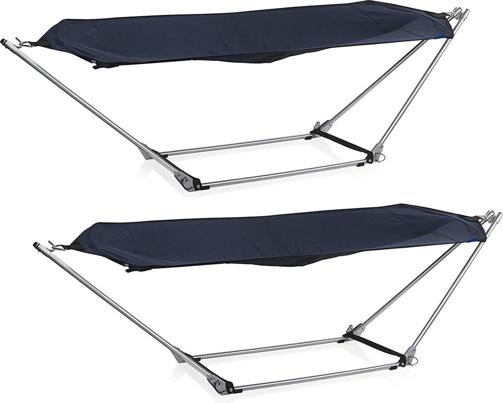 2 Stück OUTDOOR Liegen mit Hängemattengestell klappbar für Produktbild 