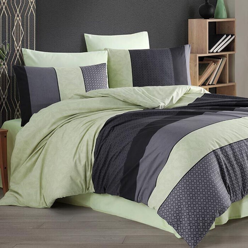 Traumschlaf Bettwäsche Pascal green 200x220 cm + 2x 80x80 cm