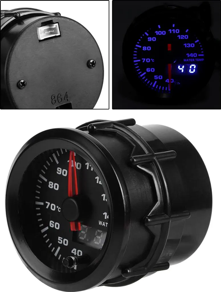 Manomètre de température d'eau 52mm 2 pouces avec moteur pas à pas