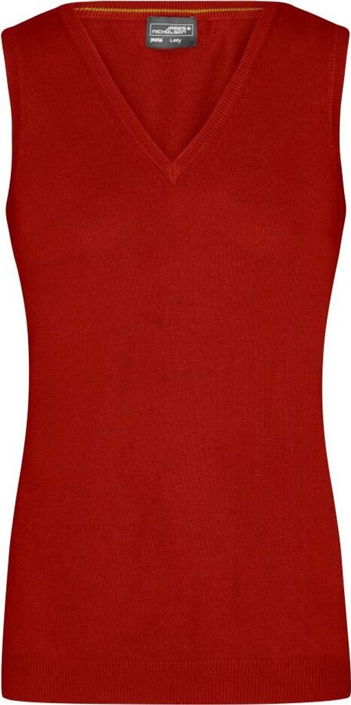 Klassischer Baumwoll-Pullunder bordeaux, Gr. L