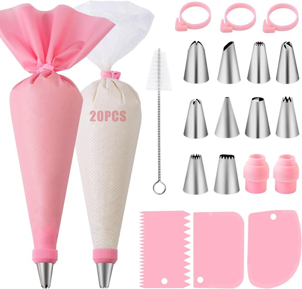MODFU Spritztüllen Set 40tlg., Edelstahl Torten Zubehör, Produktbild 